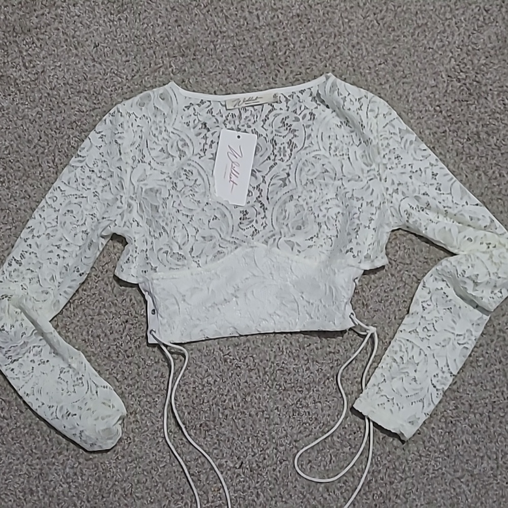 Long sleeve lace top